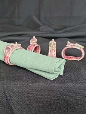 Handmade Ceramic Napkin Rings - Set of 4